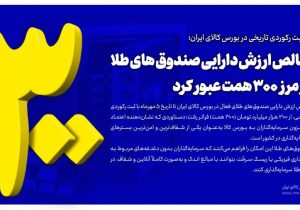 خالص ارزش دارایی صندوقهای طلا از مرز ۳۰۰ همت عبور کرد