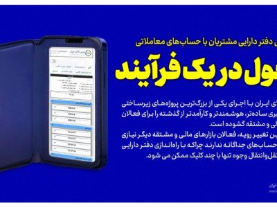 جایگزینی دفتر دارایی مشتریان با حسابهای معاملاتی/امکان انتقال ساده منابع میان بازارها/ تجربهای نو برای فعالان بازارهای مالی و مشتقه