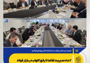 ۲ ماه مدیریت تقاضا تا رفع التهاب در بازار فولاد