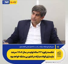 شکست رکورد ۳۳ ساله تولید در سال ۱۴۰۴