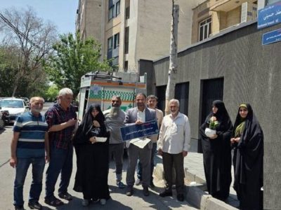 نام شهدا بر تارک معابر محله طرشت نقش‌ بست