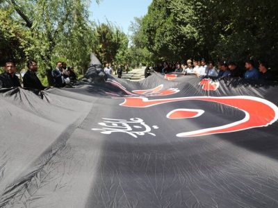 آیین اهتزاز ابرپرچم سیدالشهدا(ع) در بوستان المهدی/ برگزاری ویژه برنامه «محرم‌شهر» برای پنجمین سال متوالی در میدان آزادی