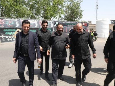 بازدید معاون هماهنگی سپاه استان ایلام از محل استقرار اتوبوس‌های زائرین در منطقه۹
