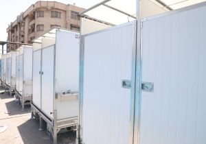 سرویس‌های بهداشتی در بزرگراه آیت‌الله سعیدی مستقر شدند