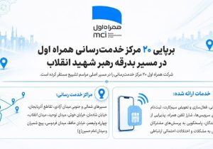 برپایی ۲۰ مرکز خدمترسانی همراه اول در مسیر بدرقه رهبر شهید انقلاب