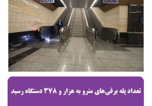 تعداد پله برقی های مترو به هزارو۳۷۸دستگاه رسید