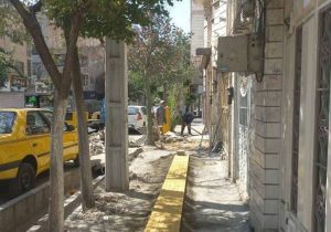 بهسازی بیش از ۲ هزار مترمربع پیاده‌راه در منطقه ۱۴*