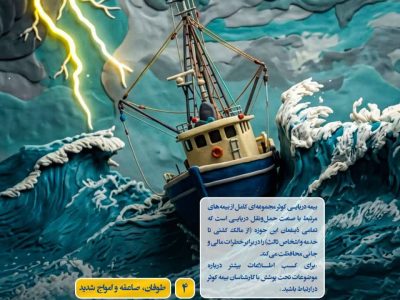 مهمترین خطرات تحت پوشش بیمه کشتی*”طوفان، صاعقه و امواج شدید”*