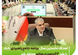 اهداف نخستین سال برنامه جامع راهبردی بانک با رشد ۶۲ درصدی منابع محقق شد